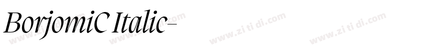 BorjomiC Italic字体转换